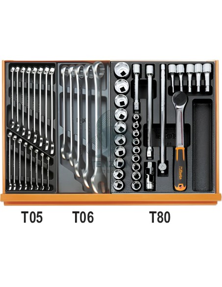 Assortimento 99 Utensili In Termoformato Rigido ABS Autoriparazioni