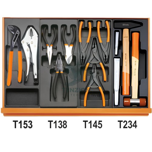 Assortimento 99 Utensili In Termoformato Rigido ABS Autoriparazioni