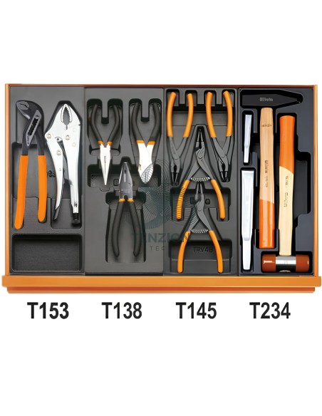 Assortimento 99 Utensili In Termoformato Rigido ABS Autoriparazioni