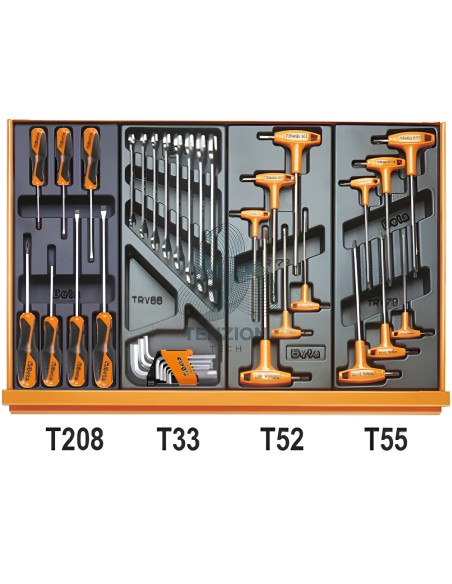 Assortimento 99 Utensili In Termoformato Rigido ABS Autoriparazioni