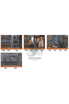 Assortimento 102 Utensili In Termoformato Rigido ABS Autoriparazioni