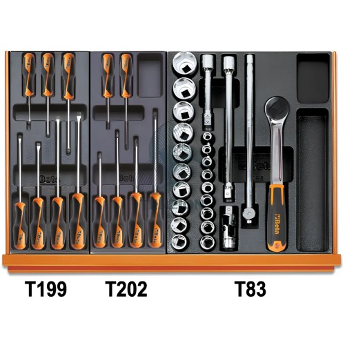 Assortimento 102 Utensili In Termoformato Rigido ABS Autoriparazioni