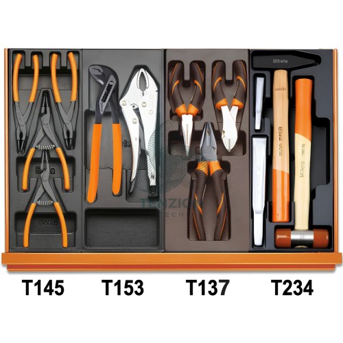 Assortimento 102 Utensili In Termoformato Rigido ABS Autoriparazioni