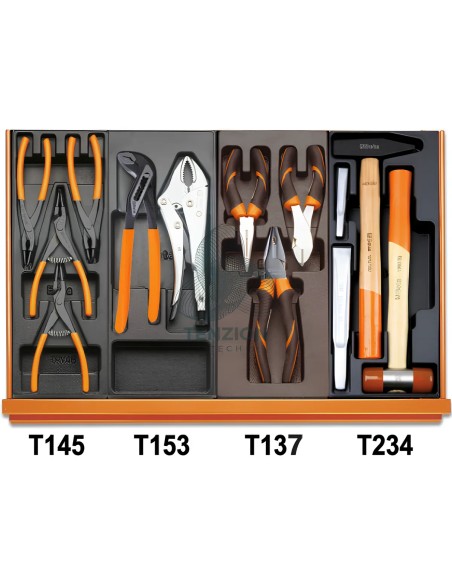 Assortimento 102 Utensili In Termoformato Rigido ABS Autoriparazioni