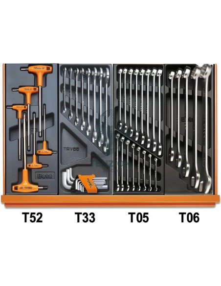 Assortimento 102 Utensili In Termoformato Rigido ABS Autoriparazioni