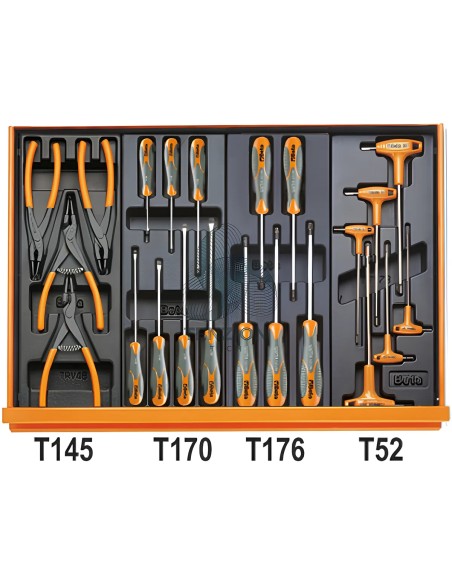 Assortimento 153 Utensili In Termoformato Rigido ABS Autoriparazioni