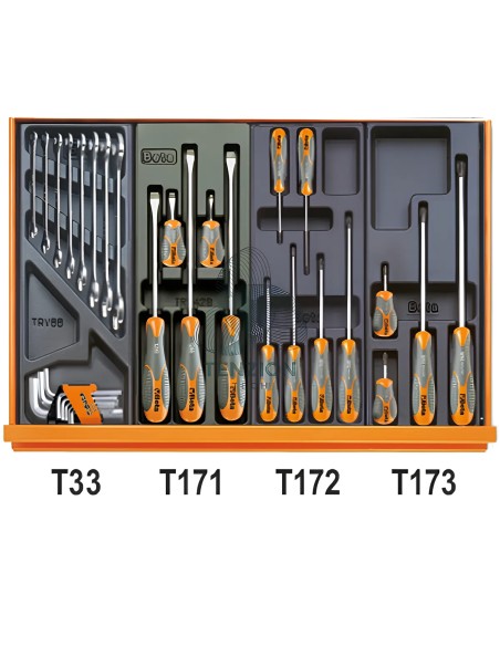 Assortimento 153 Utensili In Termoformato Rigido ABS Autoriparazioni