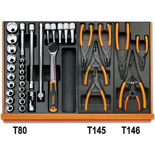 Assortimento 193 Utensili In Termoformato Rigido ABS Autoriparazioni