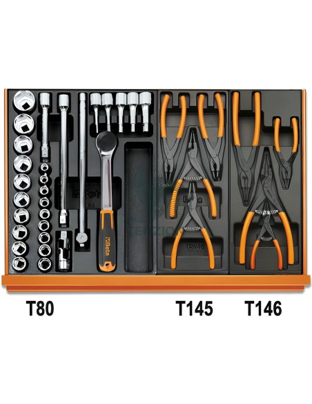 Assortimento 193 Utensili In Termoformato Rigido ABS Autoriparazioni