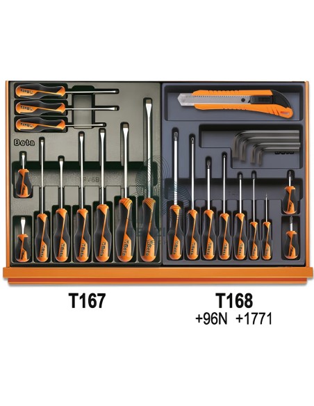 Assortimento 193 Utensili In Termoformato Rigido ABS Autoriparazioni