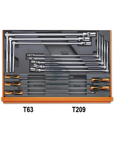 Assortimento 193 Utensili In Termoformato Rigido ABS Autoriparazioni