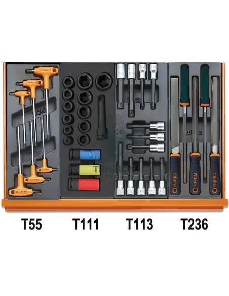 Assortimento 193 Utensili In Termoformato Rigido ABS Autoriparazioni