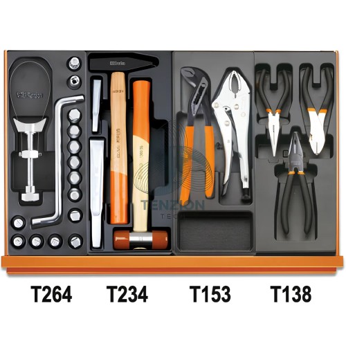 Assortimento 193 Utensili In Termoformato Rigido ABS Autoriparazioni
