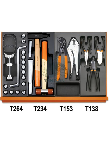 Assortimento 193 Utensili In Termoformato Rigido ABS Autoriparazioni
