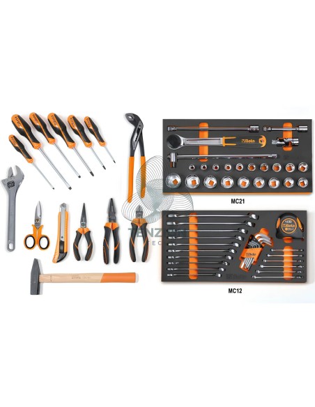 Assortimento 65 Utensili In Vassoio Morbido EVA Per Trolley C41H Universali