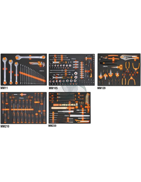 Assortimento 199 Utensili In Vassoio Morbido EVA Universali