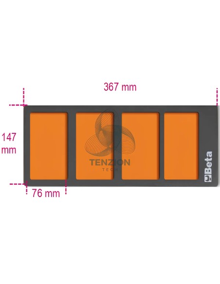 Termoformato Morbido EVA Con 4 Vaschette Portaminuterie