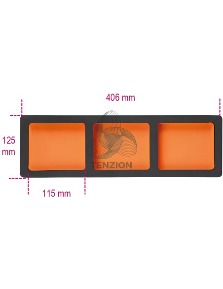 Termoformato Morbido EVA Con 3 Vaschette Portaminuterie Per Cassettiere Fisse C45PRO 2.0