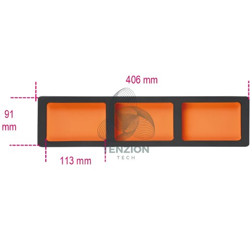 Termoformato Morbido EVA Con 3 Vaschette Portaminuterie Per Cassettiere C45PRO 2.0