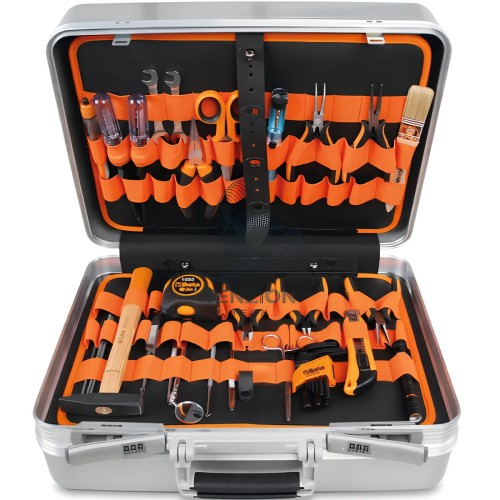 Assortimento 98 Utensili Per Elettronica Elettrotecnica In Valigia Alluminio