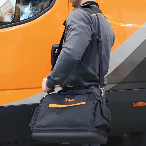 Borsa Portutensili Ad Apertura Ampia In Tessuto Tecnico