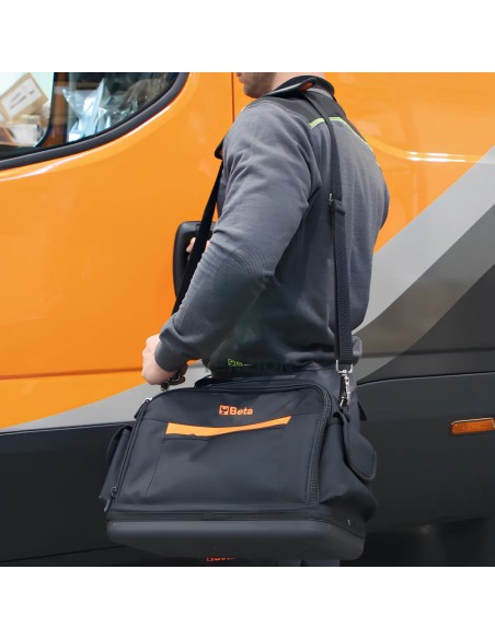 Borsa Portutensili Ad Apertura Ampia In Tessuto Tecnico