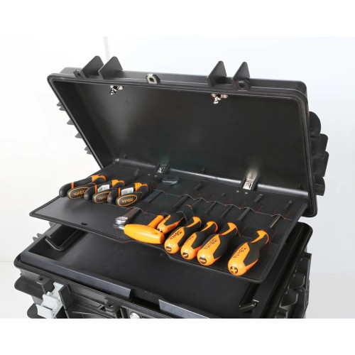 Assortimento 109 Utensili In Trolley Portautensili In Polipropilene Con 4 Cassetti