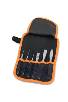 Set 6 Utensili Punzoni Bulino Scalpelli Ugnetto In Busta