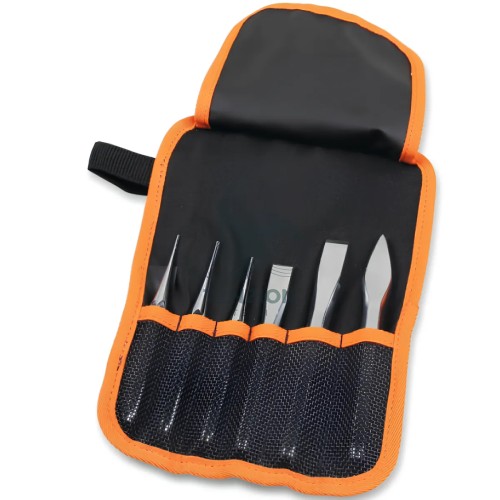 Set 6 Utensili Punzoni Bulino Scalpelli Ugnetto In Busta