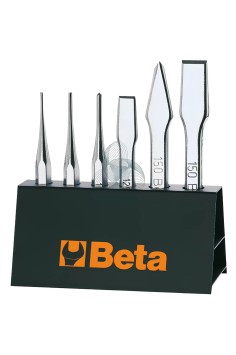 Set 6 Utensili Punzoni Bulino Scalpelli Ugnetto Su Supporto