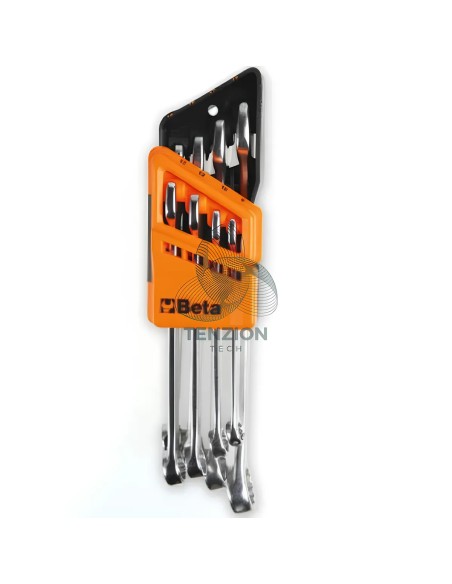 Set 8 Chiavi Combinate A Forchetta E Poligonale 8-19mm Su Supporto Compatto