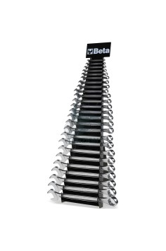 Set 25 Chiavi Combinate A Forchetta E Poligonale 6-32mm Su Supporto