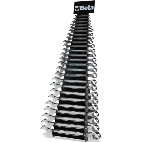 Set 25 Chiavi Combinate A Forchetta E Poligonale 6-32mm Su Supporto