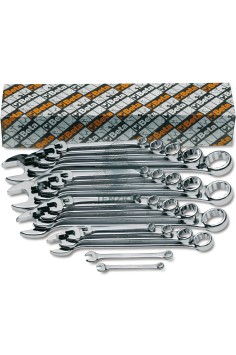 Set 17 Chiavi Combinate A Forchetta E Poligonale Lucide 6-22mm