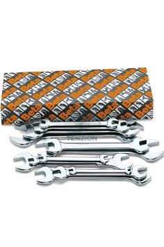 Set 8 Chiavi A Forchetta Doppia Cromate 6x7-20x22mm