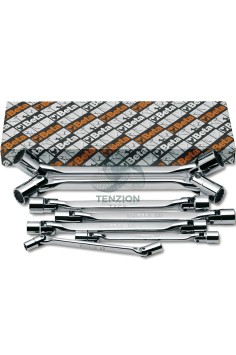 Set 8 Chiavi A Bussola Poligonale Snodata Doppia 6x7-20x22mm