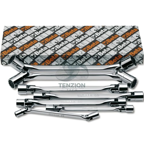 Set 8 Chiavi A Bussola Poligonale Snodata Doppia 6x7-20x22mm