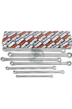 Set 7 Chiavi Poligonali Doppie Diritte Extralunghe 8x10-22x24mm