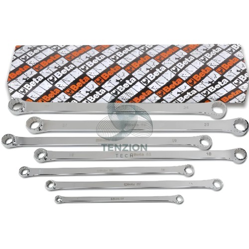 Set 7 Chiavi Poligonali Doppie Diritte Extralunghe 8x10-22x24mm
