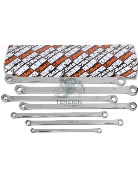 Set 7 Chiavi Poligonali Doppie Diritte Extralunghe 8x10-22x24mm