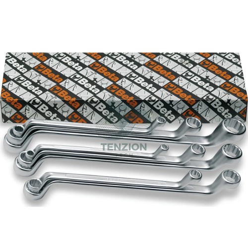 Set 10 Chiavi Poligonali Doppie Curve 1/4"x5/16"-1.1/8"x1.5/16"