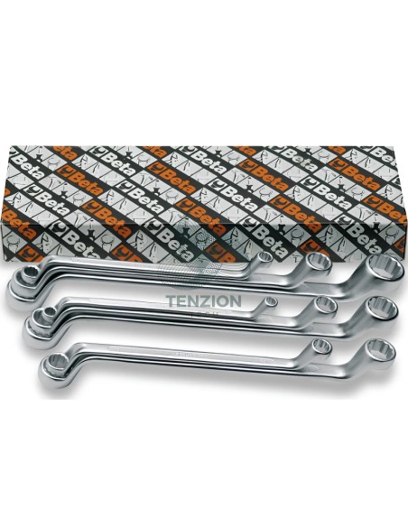 Set 10 Chiavi Poligonali Doppie Curve 1/4"x5/16"-1.1/8"x1.5/16"