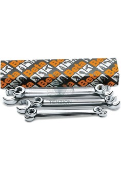 Set 6 Chiavi Per Raccordi Tubi Cromata 8x10-19x22mm