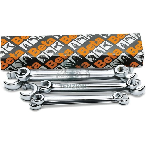 Set 6 Chiavi Per Raccordi Tubi Cromata 8x10-19x22mm