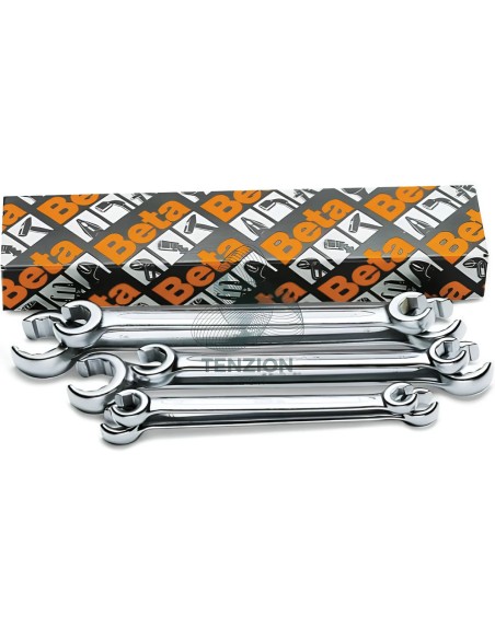 Set 6 Chiavi Per Raccordi Tubi Cromata 8x10-19x22mm