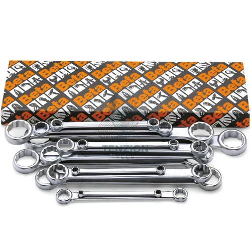 Set 13 Chiavi Poligonali Doppie Diritte Cromate 6x7-30x32mm