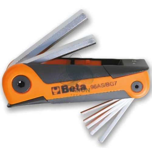 Set 7 Chiavi Maschio Esagonale Piegate Cromate 3/32"-3/8" Con Supporto