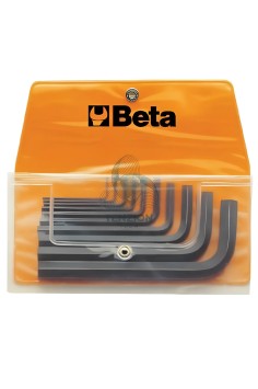 Set 11 Chiavi Maschio Esagonale Piegate Brunite 1/20"-3/8" In Busta