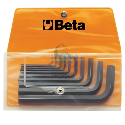 Set 11 Chiavi Maschio Esagonale Piegate Brunite 1/20"-3/8" In Busta