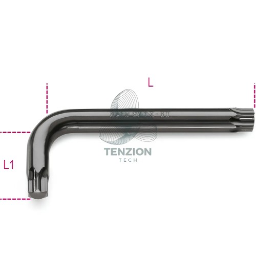 Chiave Maschio Piegata Per Viti Con Impronta Torx Brunita